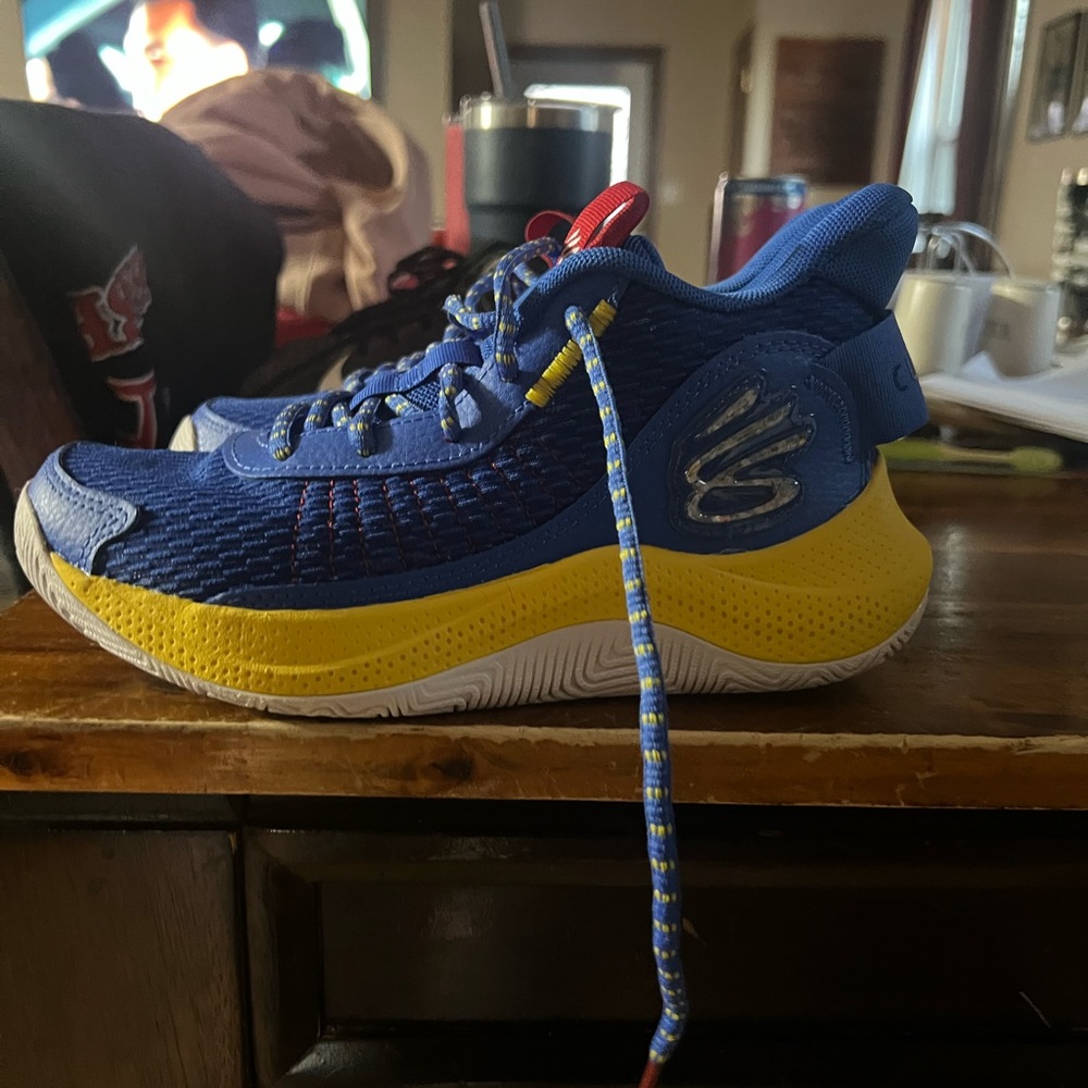 Kids Blue and Yellow Athletic Shoes